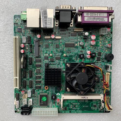收银主板HS-525TA-2 V7.1主板双网卡一体机超市主板D525 6COM议价