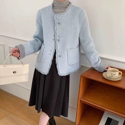 无品牌羊毛短款两面穿