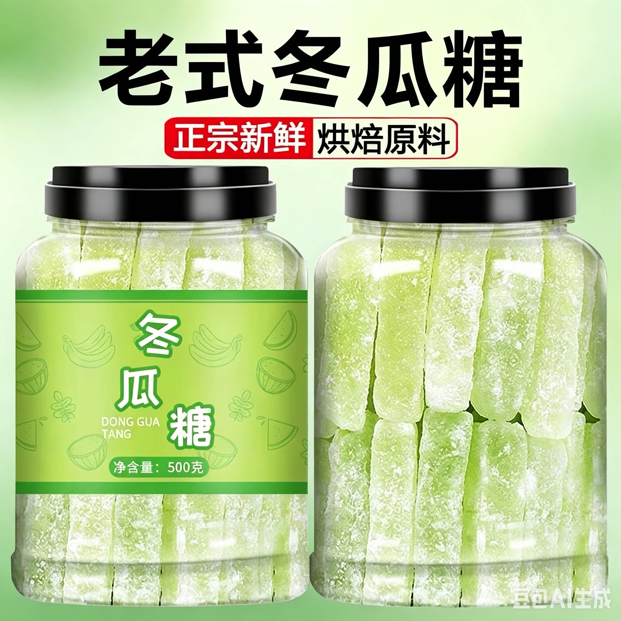 广东潮汕正宗老式冬瓜糖冰糖冬瓜条办公休闲纯手工怀旧零食水果干