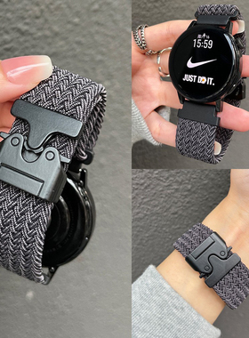 适用Galaxy三星手表带Watch8/7/6降落伞扣4尼龙编织5pro高级感watch8classic男女Samsung新款腕带active2透气