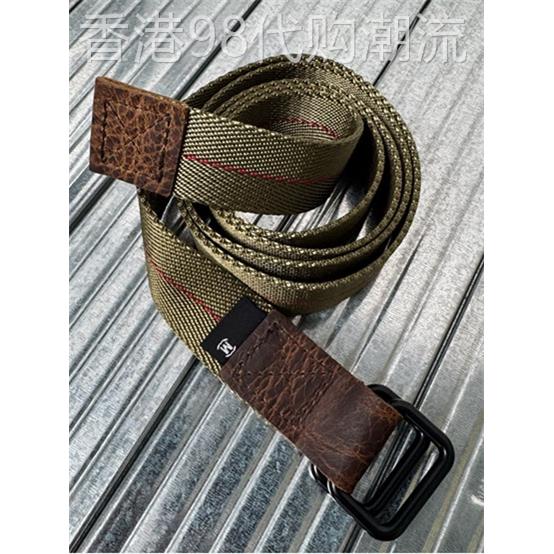 MADNESS IRON CLIP BELT余文乐滑轮皮扣帆布腰带男潮机能工装皮带