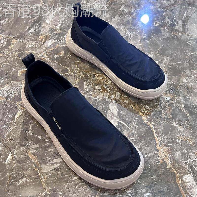 张扬个性与年轻的风采~MINICA!复古舒适乐福鞋男透气休闲帆布鞋软