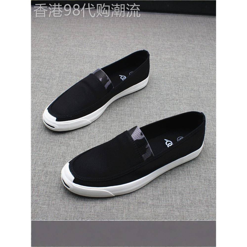 MassContiy~怎么可以这么好看~透气帆布鞋男一脚蹬百搭时尚乐福鞋