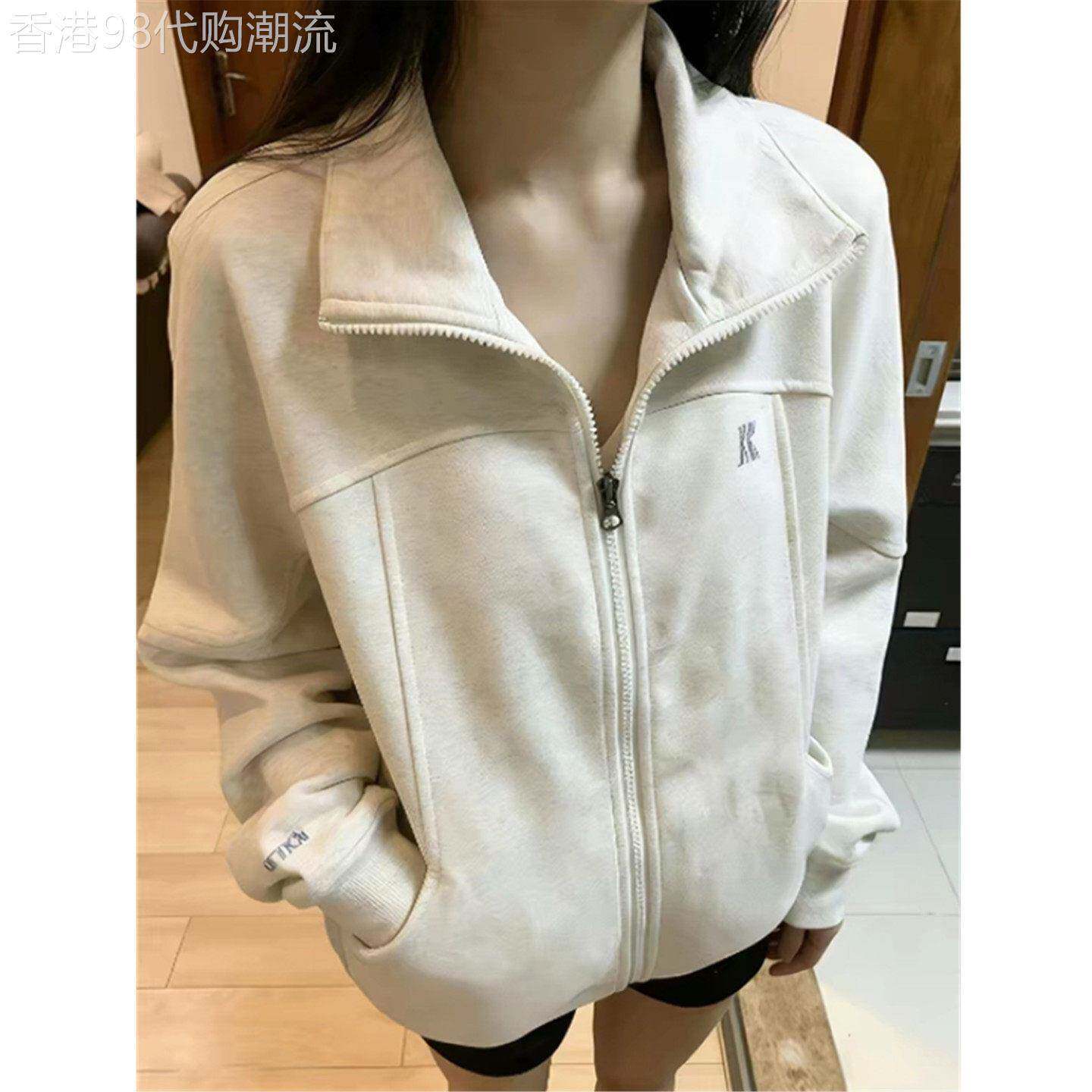 开衫立领夹克卫衣女春秋季2026新款韩式复古时尚洋气慵懒外套上衣