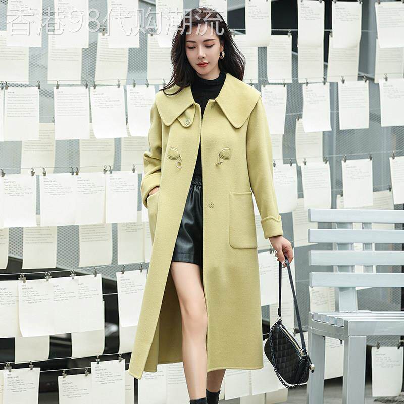 娃娃领双面羊绒大衣女2025新款秋冬高端韩版中长款100%羊毛呢外套