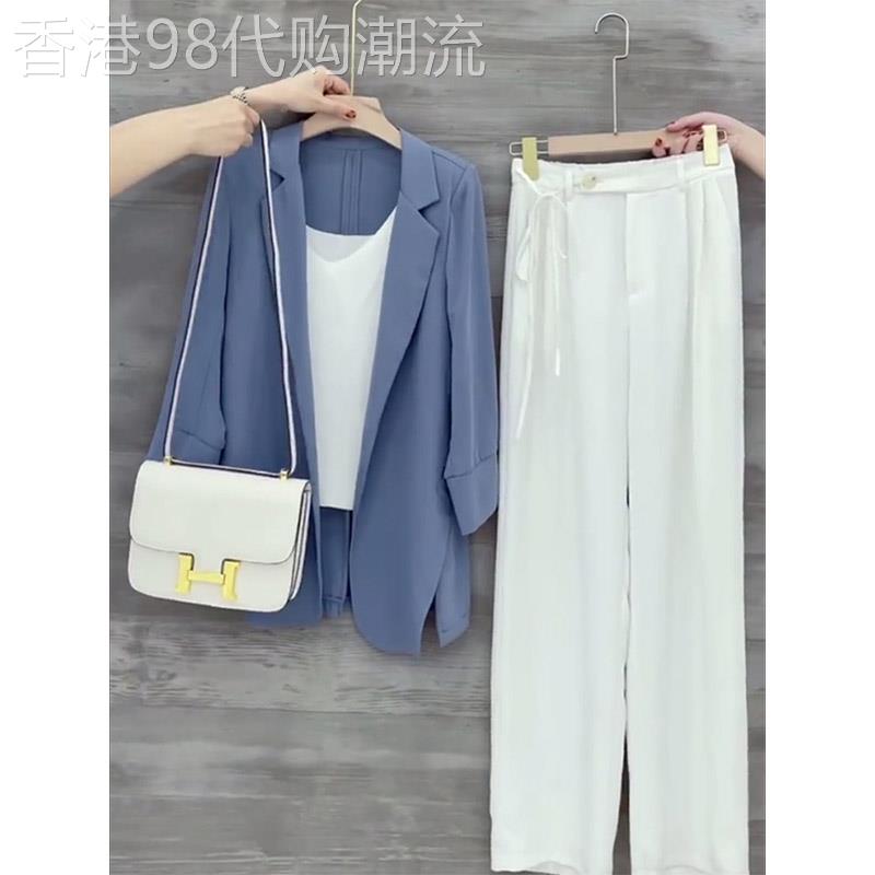 雪纺小西服女春秋薄款2026新款时尚休闲气质西装外套女设计感小众