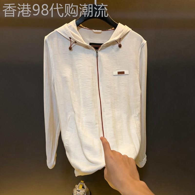 轻奢夏季薄款连帽防晒外套男士透气简约通勤休闲上衣百搭宽松夹克