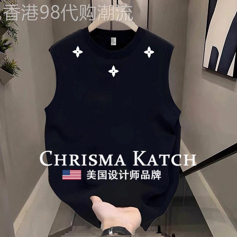 出口美国Chrisma Katch~夏季薄款美式透气无袖T恤运动健身上衣