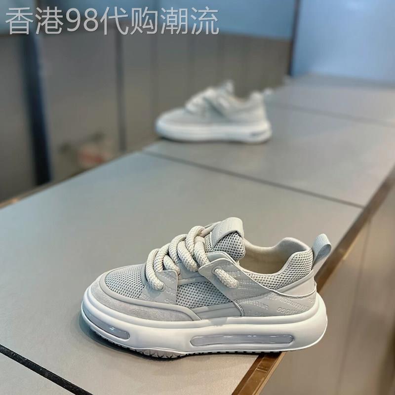 潮牌老爹潮男鞋2026春季新款网面舒适气垫软底轻质运动休闲面包鞋