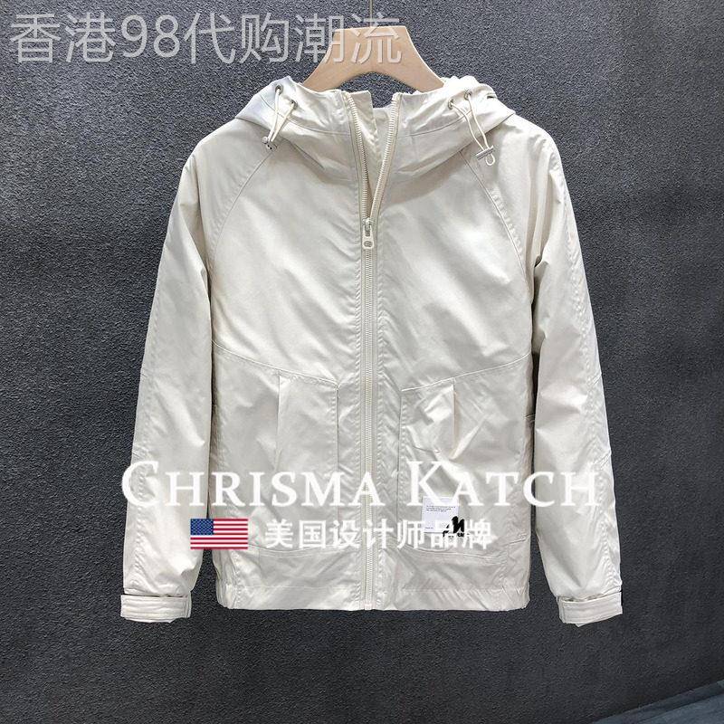 出口美国Chrisma Katch~刺绣夹克衫流行连帽冲锋衣工装外套