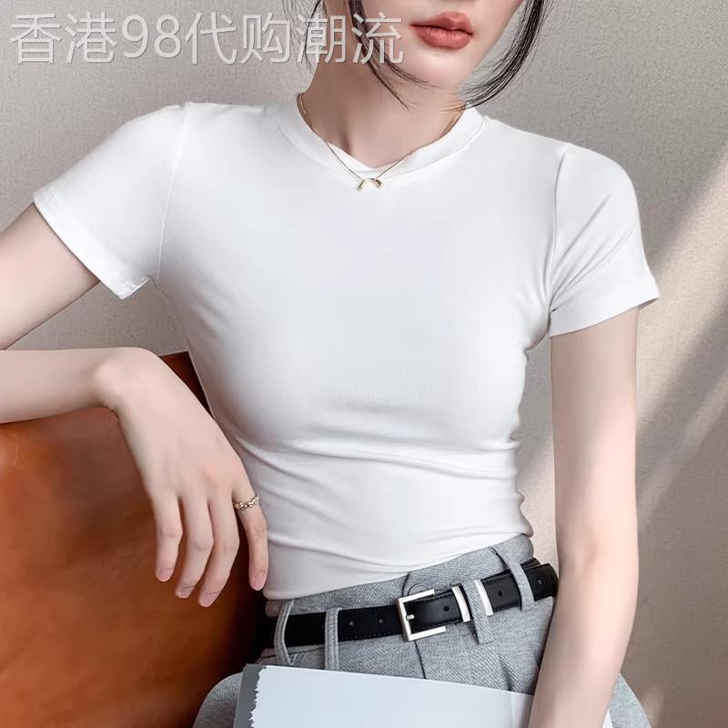 韩版白色内搭打短袖T恤女2026春季新款紧身百搭基础修身上衣女