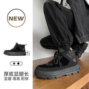 【老派潮鞋】2025新款黑武士短靴春秋季情侣马丁靴户外登山工装靴