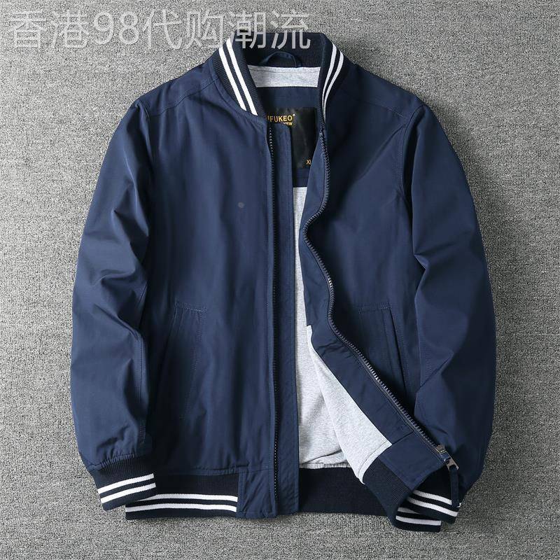 出口西班牙单~春秋棒球服外套男士防风防水运动服美式休闲百搭风