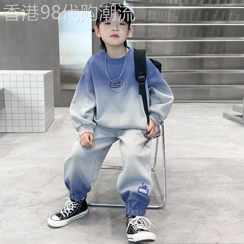法国男童秋装套装2025新款儿童中大童秋季卫衣运动服潮帅气春秋款
