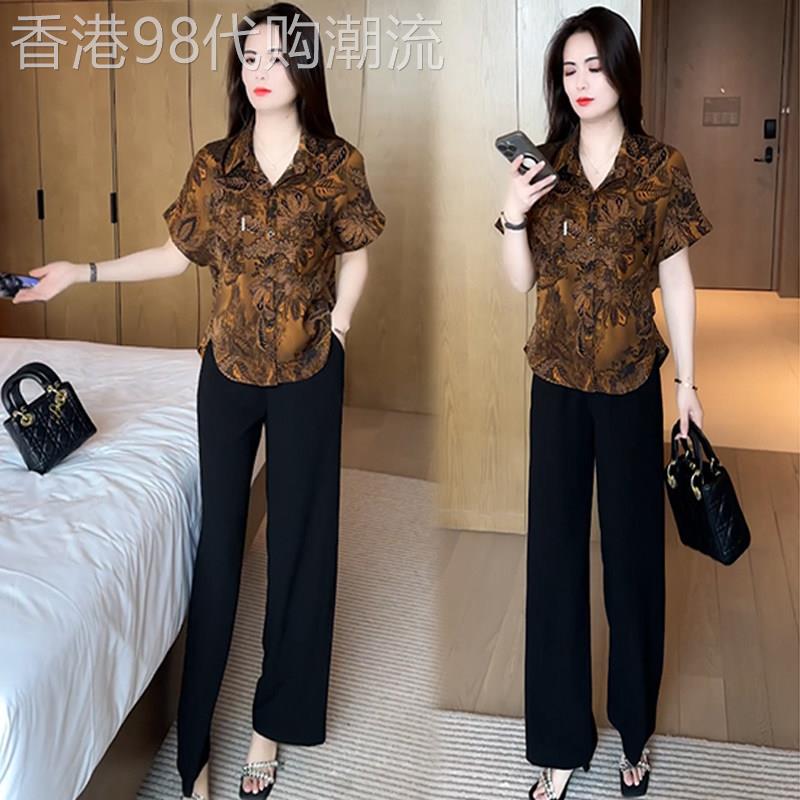 小个子妈妈时髦减龄宽松冰丝衬衫2026夏装新款休闲国风短袖上衣