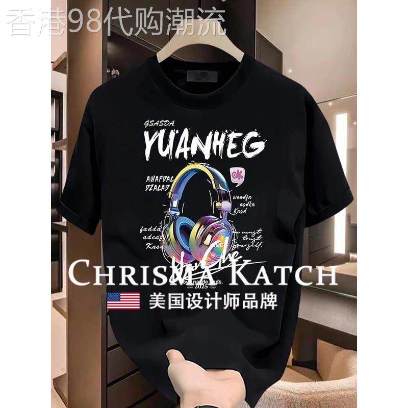 出口美国Chrisma Katch~重磅t恤宽松美式高街纯棉短袖圆领短袖