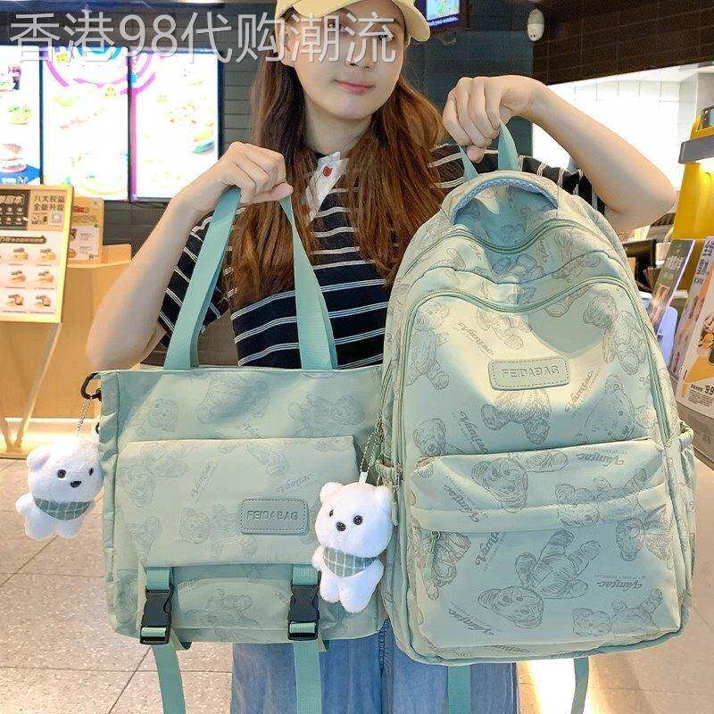 日本进口2025新款书包初高中学生女生高颜值小熊减负双肩揹包女