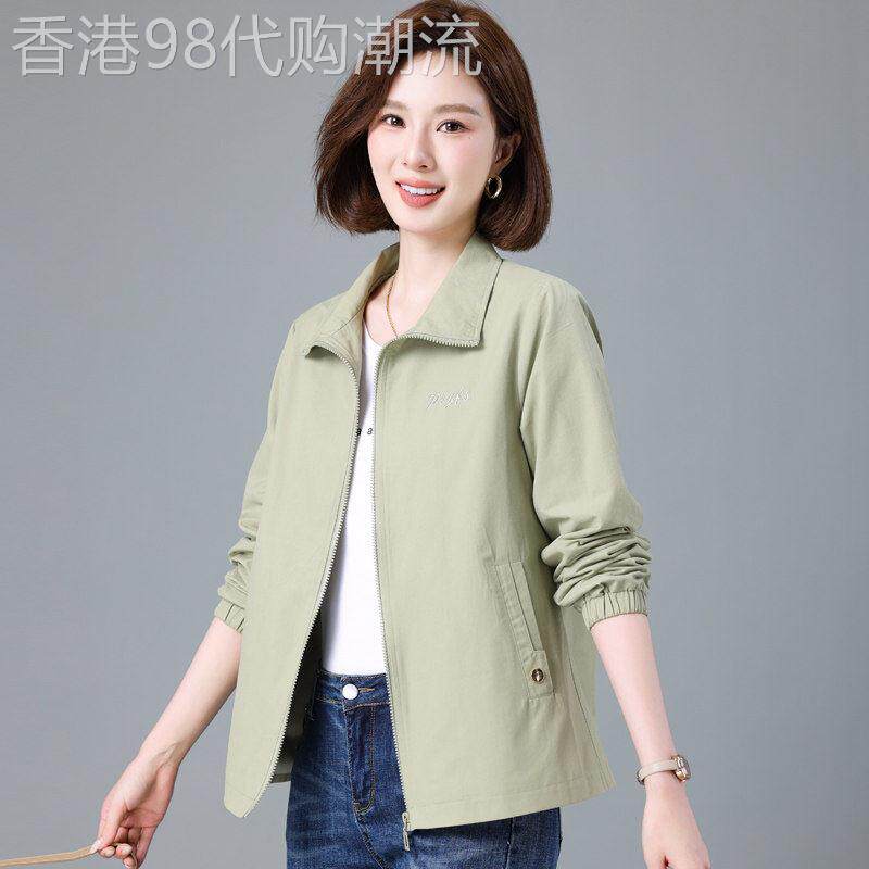 女士短外套宽松2026春秋新款外搭小个子休闲薄款夹克翻领上衣女装
