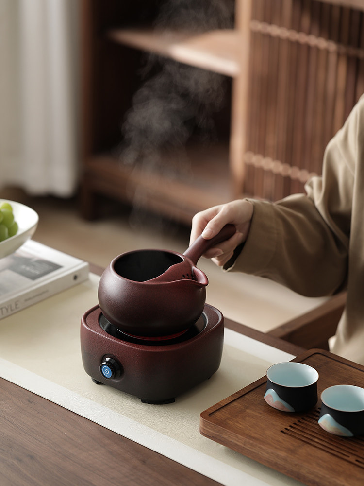 冬天围炉煮茶家用室内罐罐煮茶壶煮茶器小型电陶炉煮茶炉陶瓷茶壶