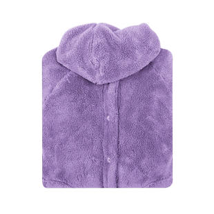 晚茁秋冬珊瑚绒睡袍女浴袍晨袍家居服女连帽可爱加厚睡衣女可外穿