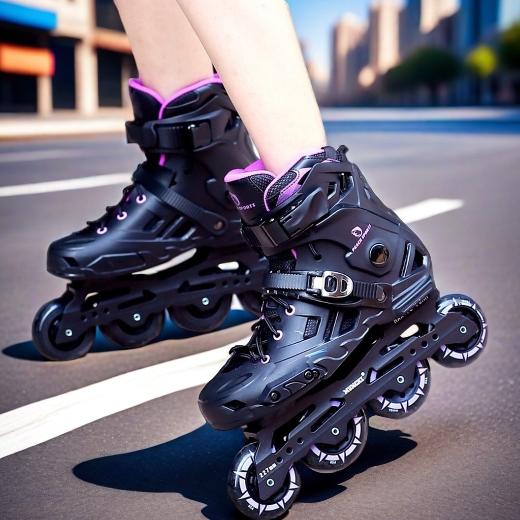 米高酷溜冰鞋轮滑鞋专业平花鞋