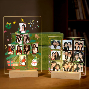 照片定制礼物diy发光相框圣诞情人节生日送礼七夕520纪念意义礼品