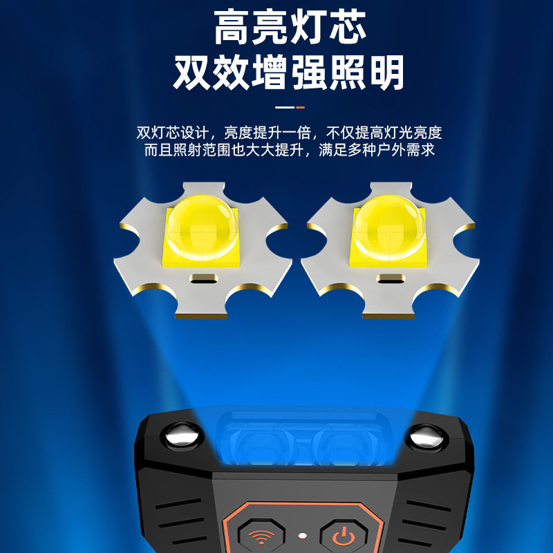 新款智能感应帽夹灯钓鱼