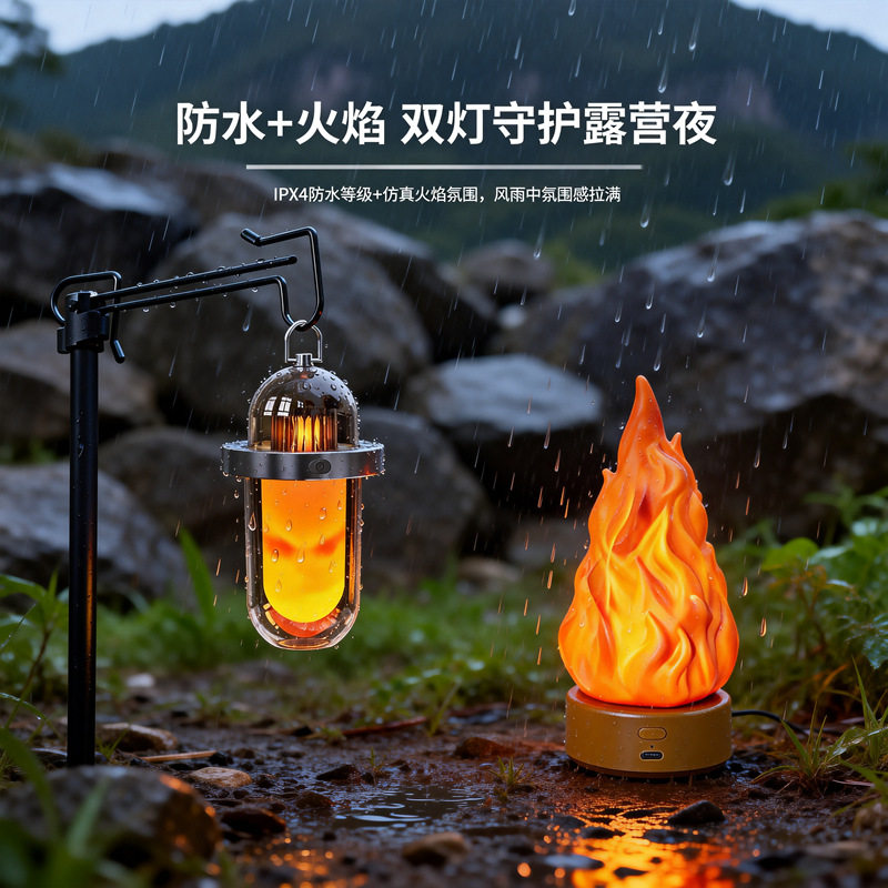 新款户外露营灯火焰灯帐