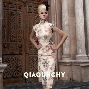 意大利进口提花料 立裁旗袍连衣裙 QIAOUNCHY俏云曦｜国风高定经典