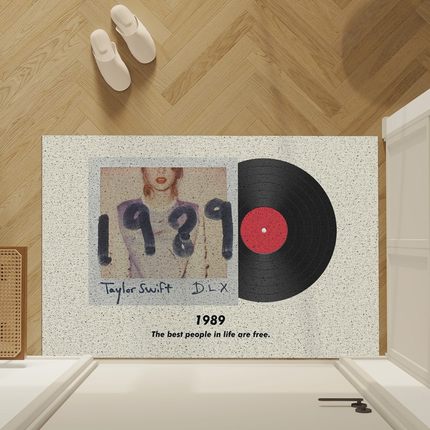 进门垫子定制欧美黑胶唱片入户地垫装饰CD专辑SZA周边地毯蹭脚垫