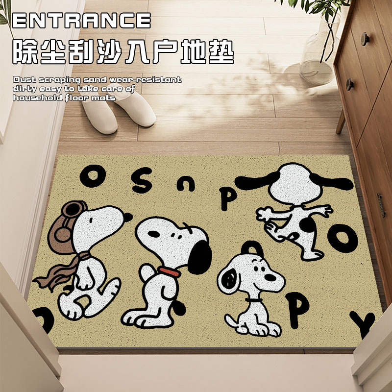 史努比入户门地垫进门脚垫丝圈蹭土耐磨防滑门外室内大门口专用垫