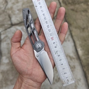 折叠刀M390粉末钢TC4钛合金随身EDC 丑小鸭 WinterPudding 小布丁