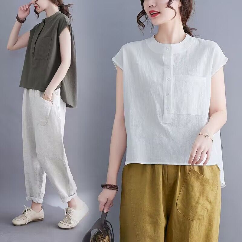 womenclothes夏文艺净色