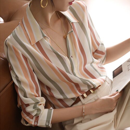 womenclothes条纹衬衫女