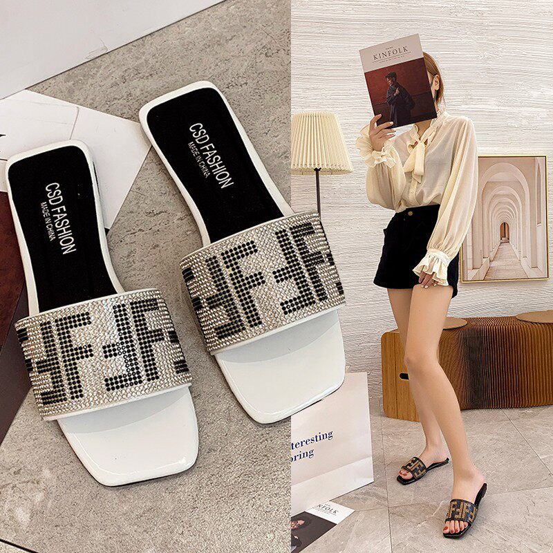 shoeswomen大码方头水钻