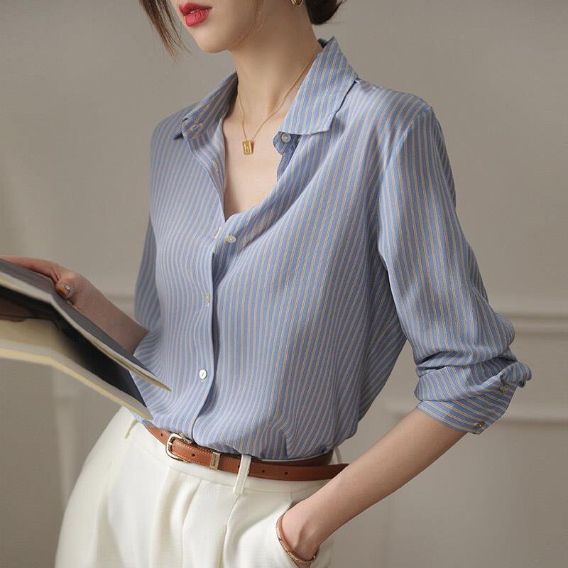womenclothes蓝色条纹真