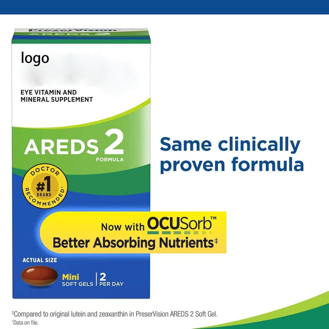AREDS 2 Plus多种维生素补充剂multivitamin矿物质软胶囊