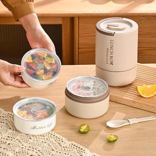 德国进口316L不锈钢多层保温饭盒子便当饭上班族可微波炉带饭桶