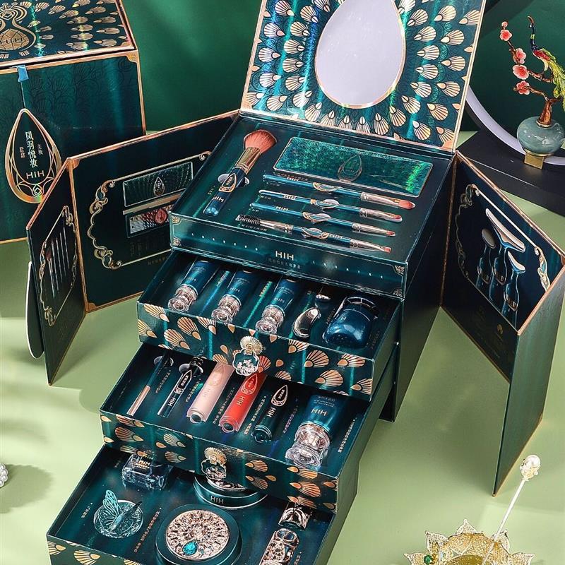 凤羽悦妆彩妆套装礼盒化妆品美妆全套组合新手口红生日礼物送女友