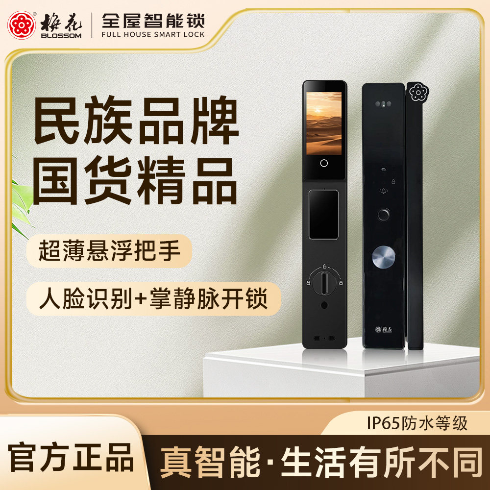 梅花智能锁指纹锁入户密码锁家用锁子防盗门电子锁F20-Pro