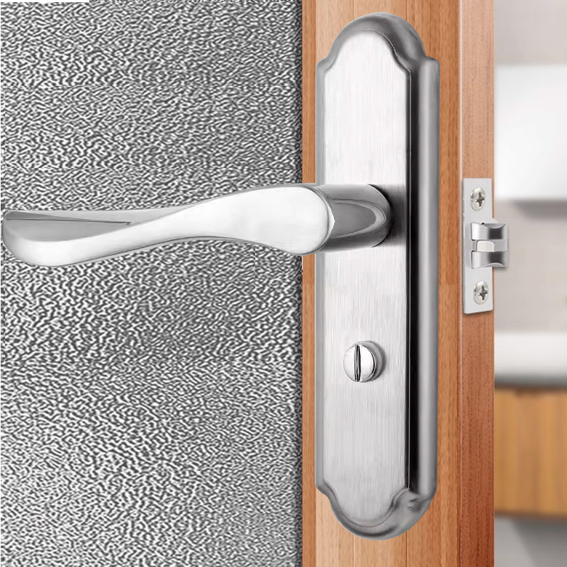 梅花卫浴门锁不锈钢通用型