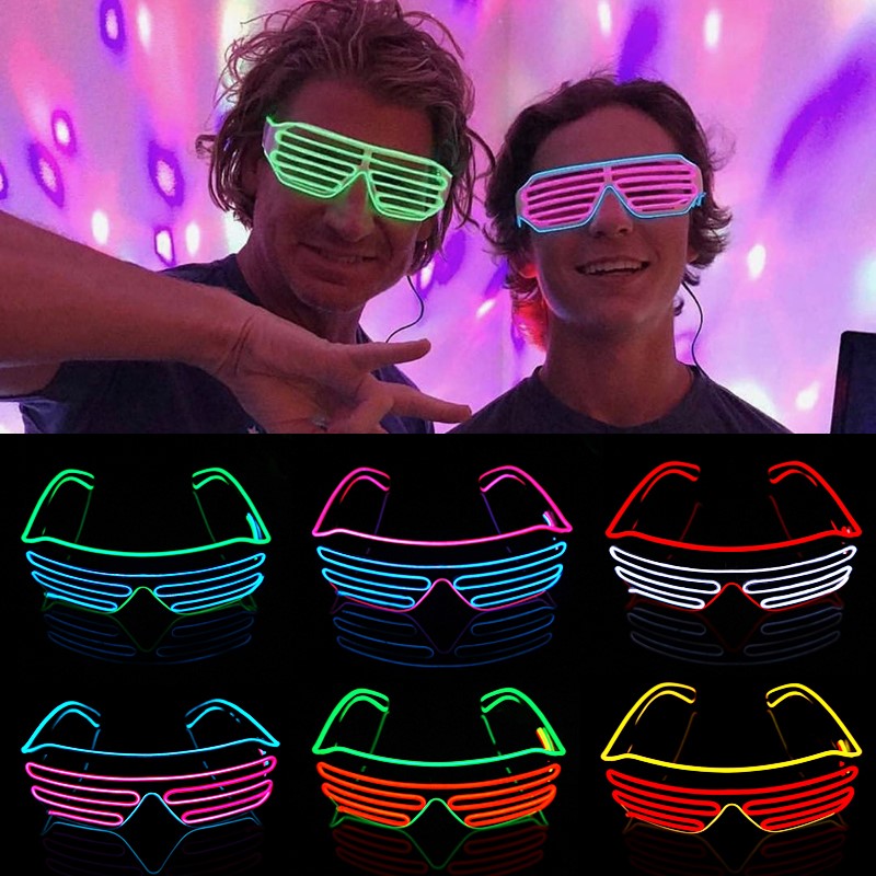 LED Luminous Glasses Halloween Glowing Neon Christmas Party