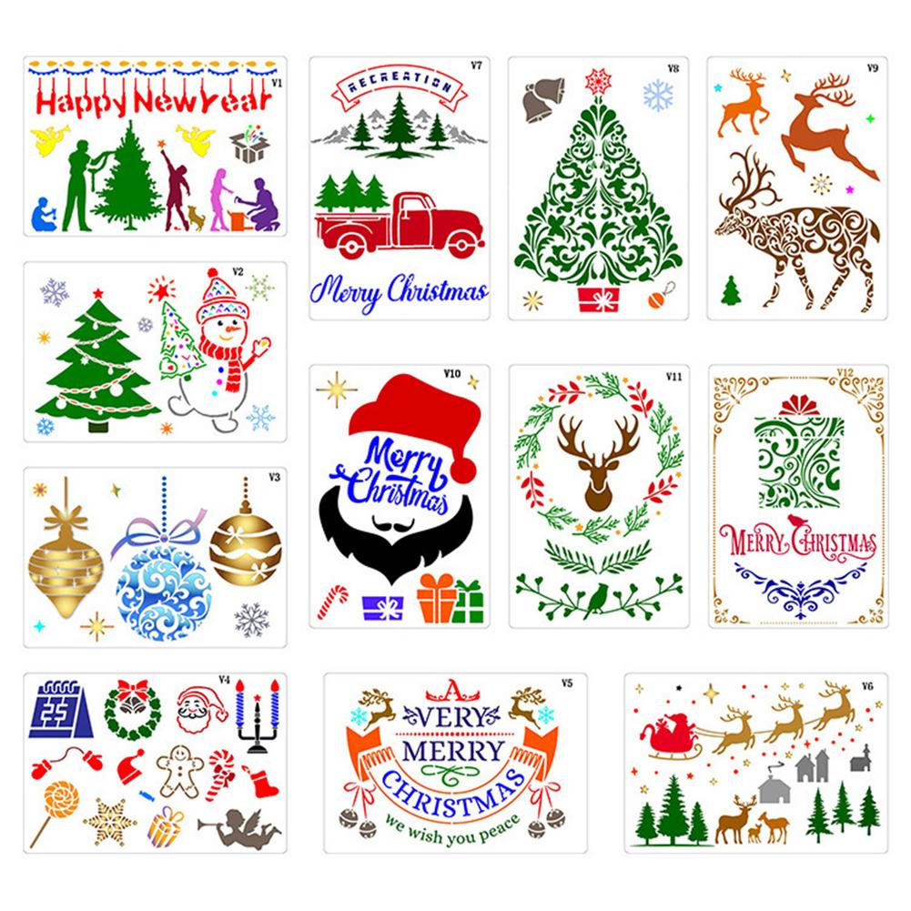 Christmas Stencils Reusable Large Christmas Stencils With