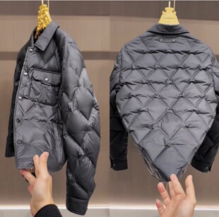 秋冬季新品男士翻领羽绒服夹克外套轻奢舒适百搭时尚潮流帅Hh9661