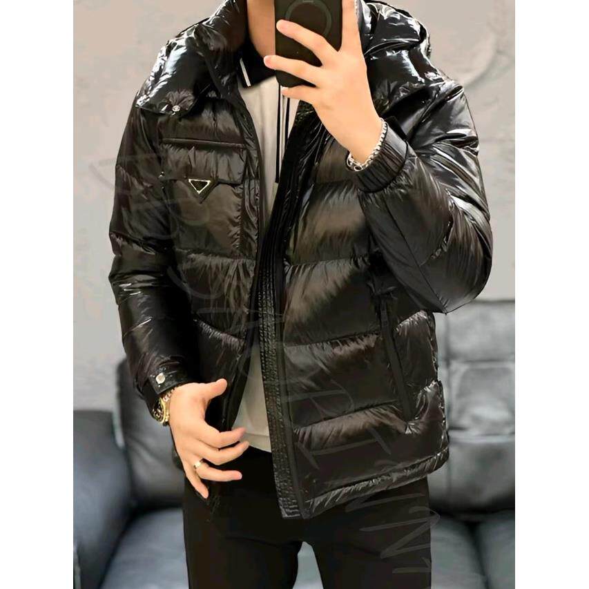 3357秋冬季男士新品立领连帽可拆卸保暖鹅绒羽绒服外套高级感潮流