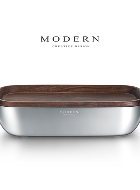 摩登MODERN原创玲珑盒多功能双层收纳盒干果糖盒托盘摆件乔迁礼品