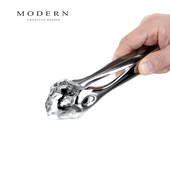 摩登MODERN高端304不锈钢冰夹冰块冰粒夹子防滑小号糖夹食品镊子