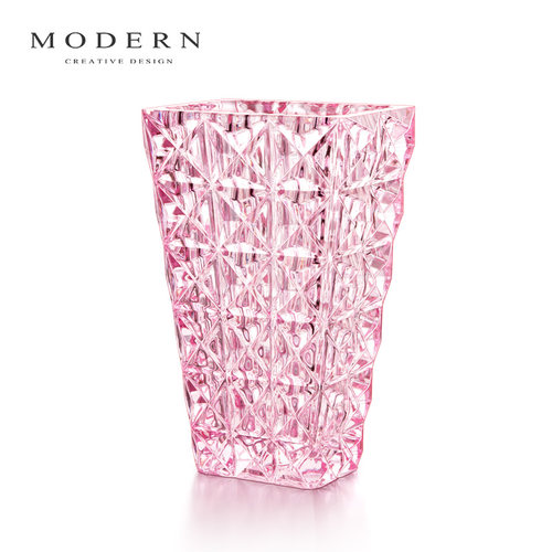 摩登MODERN轻奢粉色透明花瓶