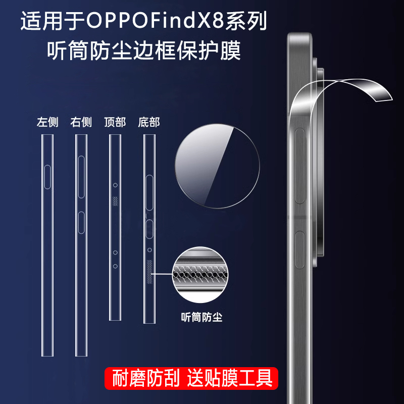 适用于OPPOfindX8边框膜听筒防尘