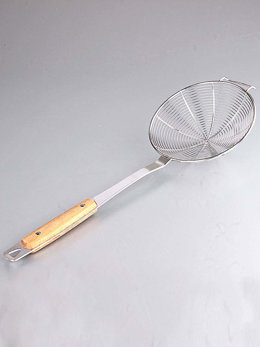 牛肉火锅漏勺 大号家用捞网商用厨房捞面夹木柄油炸篱不锈钢笊篱